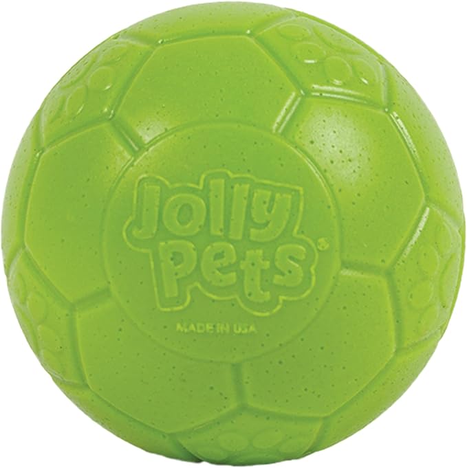 Jolly Pets Large Jolly Soccer Ball, Floating-Bouncing, 8in, Green Apple