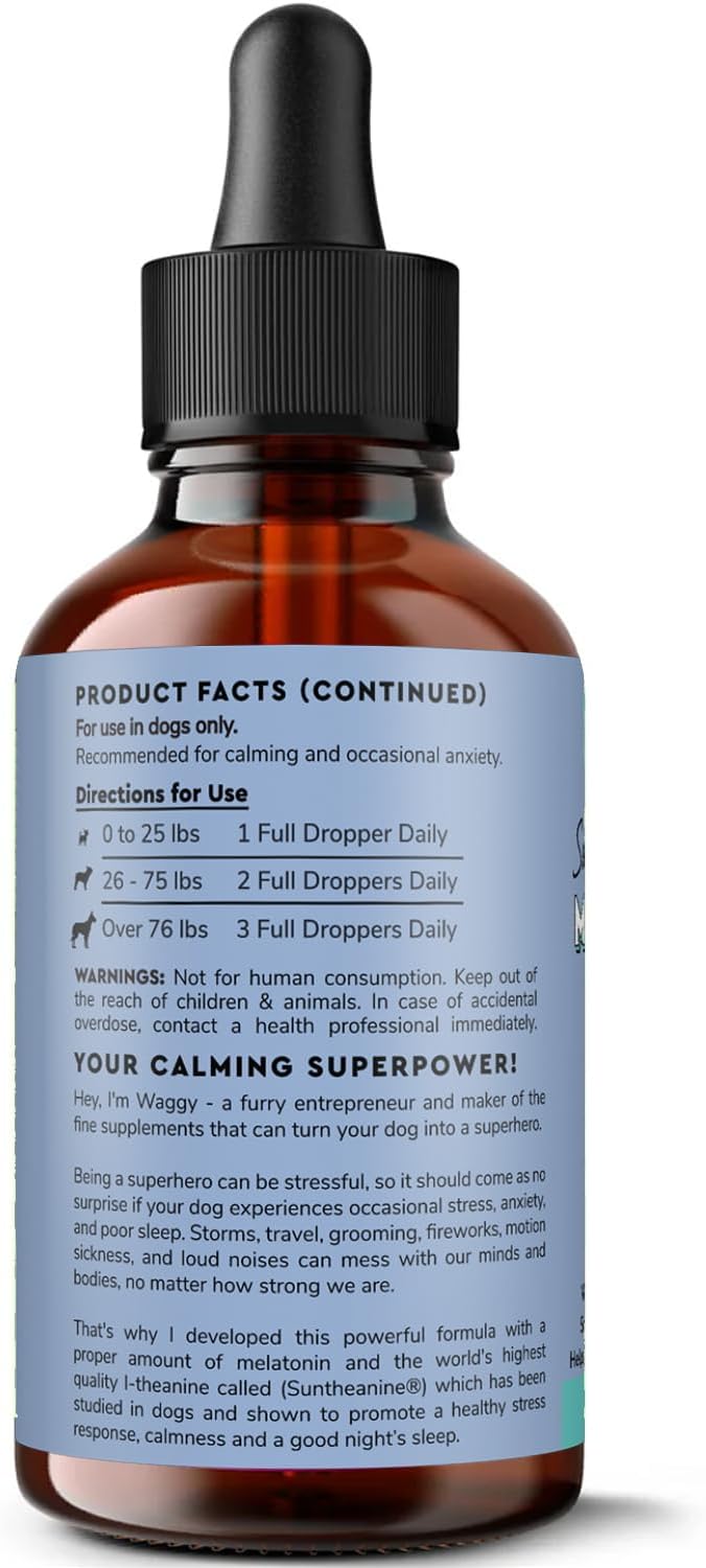 Wonder Paws Melatonin for Dogs, L-Theanine, 2oz