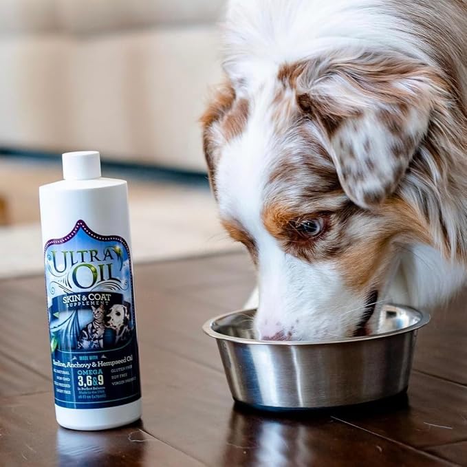 Ultra Oil Skin and Coat Supplement for Dogs & Cats, 8 oz Bottle w/Pump