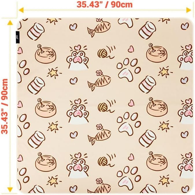 35.5" Extra Large Cat Grooming Wrap for Large Cats & Small Dogs Anti-Escape, CUTE PATTERN(35.5" ), Large