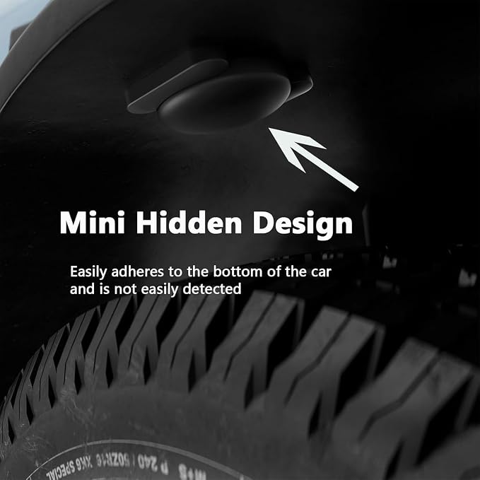 GPS Tracker for Vehicles, 2 PCS MINI Car Tracker Device Hidden, No Monthly Fee, Real-Time Tracker Device for Vehicles, Work with Find My (iOS Only), Magnetic Waterproof Car Tracker, Black