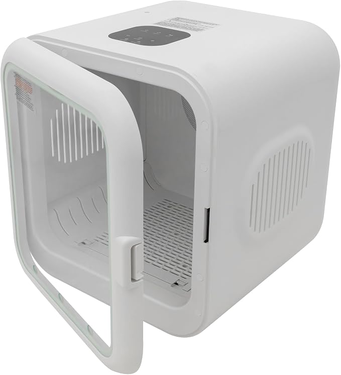 DYNAMI 62L Automatic Pet Dryer Box for Cats and Dogs,800W Quiet Dog Hair Dryer with Adjustable Temperatur&Time,Hands-Free Cat Drying Box Portable Grooming Dryer