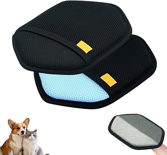 Pet Hair Removal Glove for Cats & Dogs, 2026 New Pet Hair Remover for Laundry, Reusable Electrostatic Pet Hair Remover Gloves (Black+Blue)