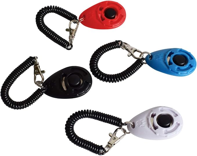 Ruconla Dog Training Clicker with Wrist Strap, 4 Pack