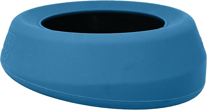 Kurgo Splash Free Wander Dog Water Bowl, 24oz, Coastal Blue