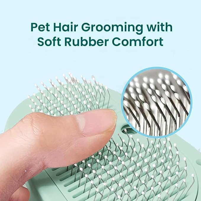 Pet Steam Brush for Dog & Cat, 3 in, Green