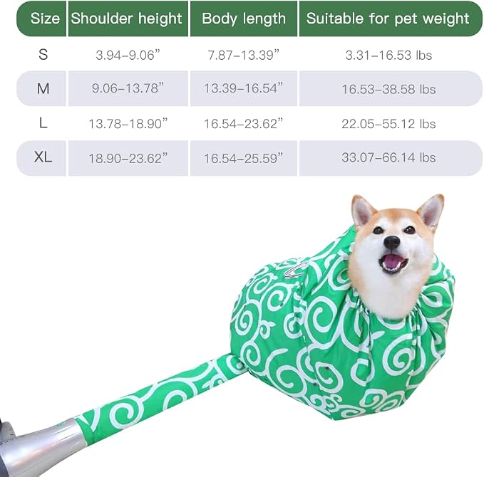 WAYUTO Flexible Pet Drying Bag with Drawstring Dog Hair Drying Bag Puppy Hair Dryer Box Dog Dryer Bag for Home, Bathroom and Pet Shop Use L