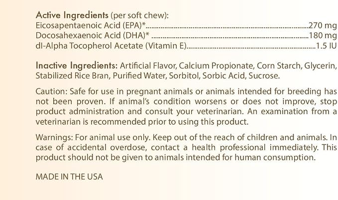 Healthy Breeds Xoloitzcuintli Omega HP Fatty Acid Skin and Coat Support Soft Chews 60 Count