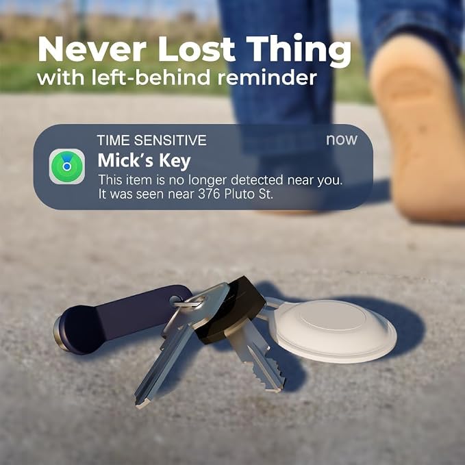 FinderTag Alternative, Key Finder, Item Locator Compatible with Find My (iOS Only), Smart Tracker for Luggage/Backpacks/Suitcases, IP67 Waterproof Rating (White)