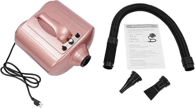 High Power 3600W Dual Motor Dog Pet Grooming Dryer, High Velocity Pet Dryer Blower with Adjustable Airspeed & Temperature, Low Noise Professional Dog Hair Dryer for Cats Dogs
