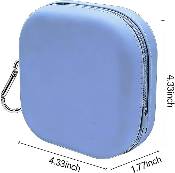 Portable Collapsible Dog Bowl, 2-in-1 with Carabiner Clip, Blue