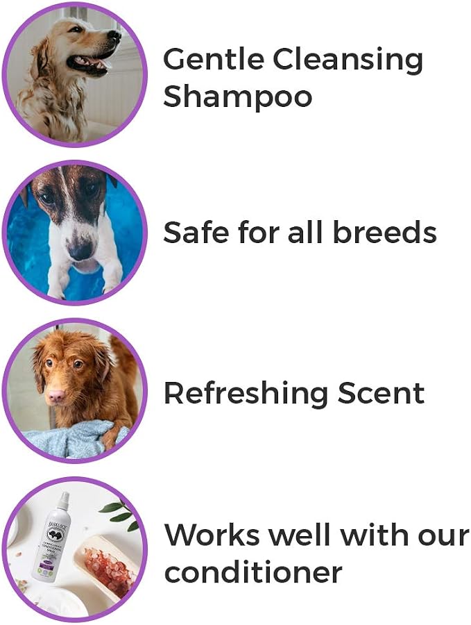 BarkLogic Dog & Puppy Calming Shampoo, 16oz, Lavender, Made in USA