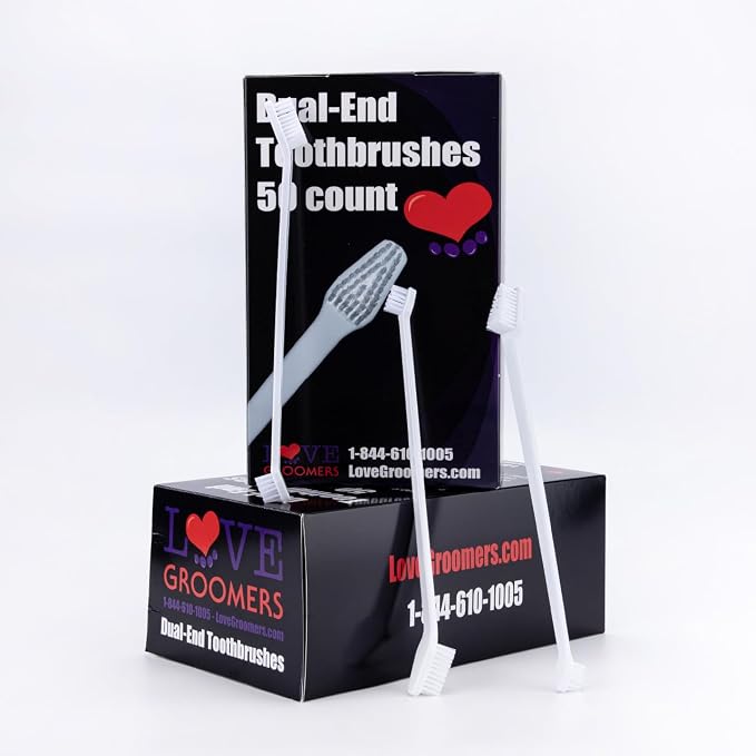 Groomer Essentials Dual-End Toothbrushes