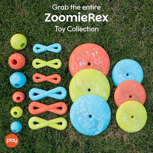 P.L.A.Y. Cute Outdoor Dog Toys - ZoomieRex IncrediBall Rubber Ball Toy, Great for Puppies & Small, Medium, Large Dogs - Dishwasher Safe, Indestructible, Floats in Water, Beach Friendly (Orange, Small)