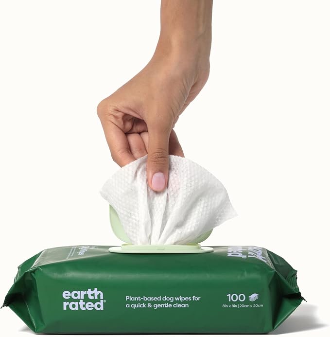 Earth Rated Dog Walking Essentials Bundle - 300 Waste Bags + 100 Grooming Wipes, Lavender