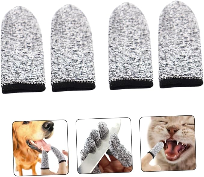 YARNOW 2pairs Pet Tooth Cleaning Finger Cots Dog Cat Brush Safe Material for Pet Oral Hygiene