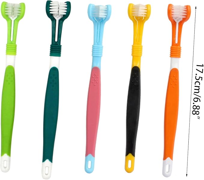 Three Sided Pet Toothbrush for Dog Teeth Puppy Owner Effectively Brush The Dirt On Pet Teeth Dog