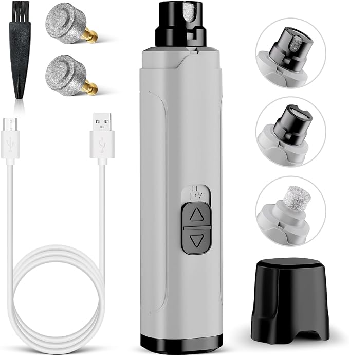 YGGDRA Dog Nail Grinder Upgraded, 2-Speed with LED Lights