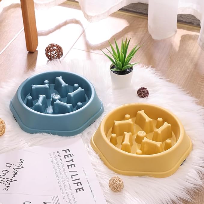 Slow Feed Puzzle Bowl for Dogs – Interactive Anti-Choke Design, Non-Slip & Easy Clean, Ideal for Puppies & Adult Dogs (Blue)