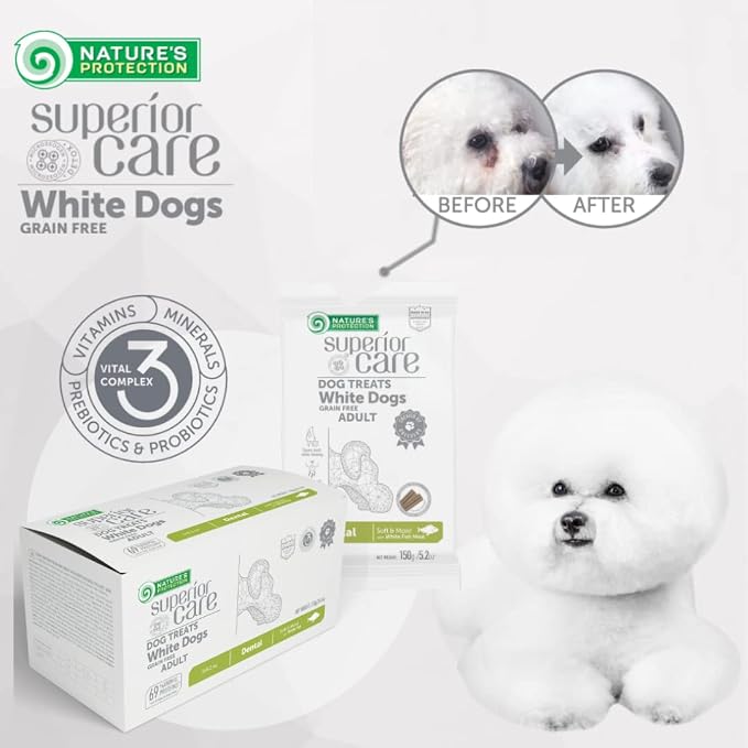 Nature's Protection Superior Care Dog Dental Sticks, White Fish 5X 5.2 oz
