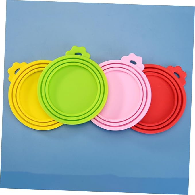 Ciieeo 6pcs Silicone Pet Food Can Lids Dishwasher for Dog Cat Cans Flexible for Yogurt Soda Containers Maintain Freshness