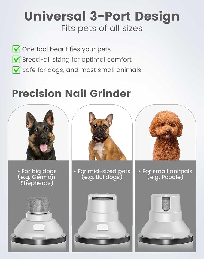 PAPMINI 2-in-1 Dog Nail Grinder & Paw Trimmer