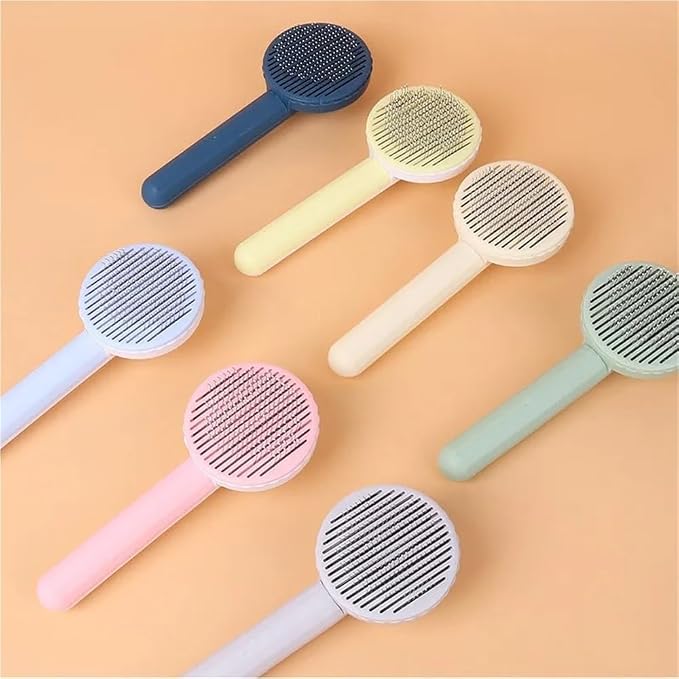 Cat Brush Pet Grooming Brush for Cats Remove Hairs Pet Cat Hair Remover Pets Hair Removal Comb Puppy Kitten Grooming Accessories(Yellow)