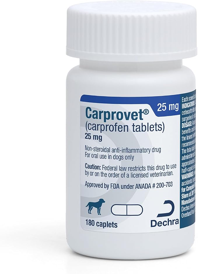 Carprovet® (carprofen Tablets) Caplets for Dogs - 25mg, 180 caplets
