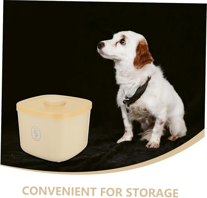Airtight Dog Food Storage Container and Cat Food Canister Large Capacity Vacuum-sealed with Moisture-proof, Large, Yellow