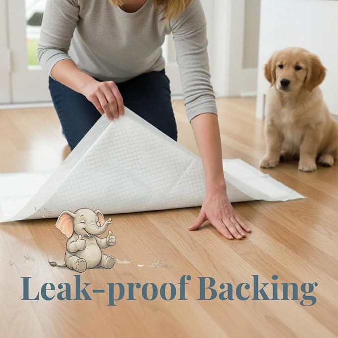 2X Super Absorbent & 2X Fast Absorption Puppy Pads for Dogs, 22”x22” 80 Count, Leak Proof Dog Pads, Unscented White