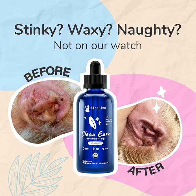 kin+kind Clean Ears Natural Leave-in Ear Cleaner, 4 fl oz