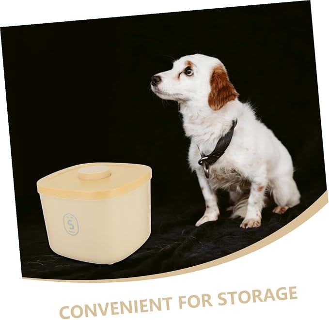 Food Storage Container Airtight Large Capacity Vacuum-sealed Cat and Dog Food Bin with Moisture-proof, Large, Yellow