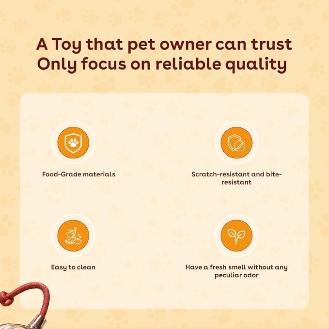 Interactive Cat Toy Ball, Automatic Intercative Cat Toys for Indoor Cats, The 3rd Generation Agile Moving Cat Ball with Elastic Mesh Tail, Toys for Indoor Adult Cats, Motion Activated (Red)