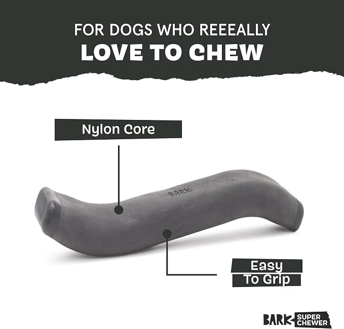 BarkBox Throwbar Super Chewer - Toy for Medium to Large Dogs | Durable Dog Toy for Aggressive Chewers - Fetch Chew