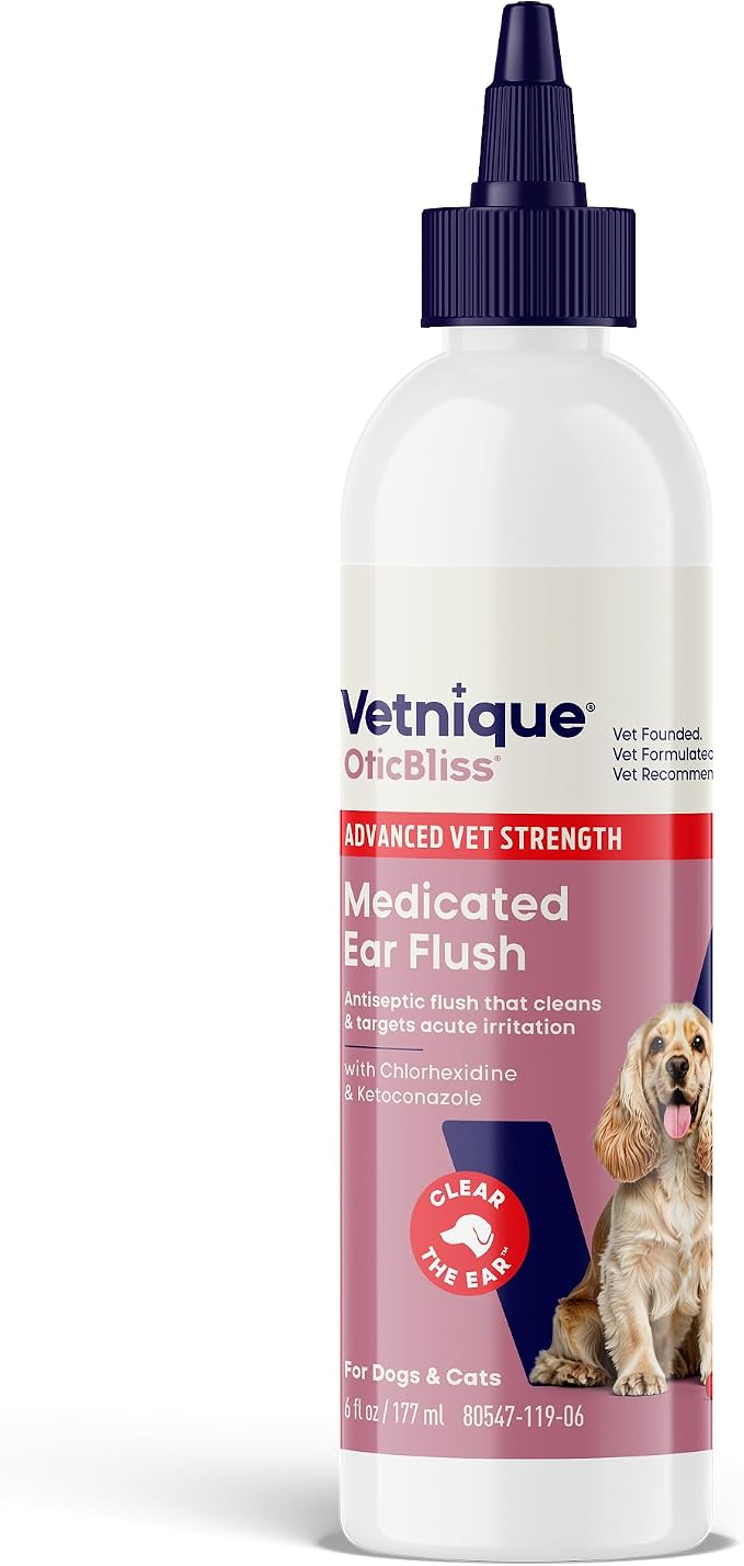 Vetnique Oticbliss Dog Ear Infection Treatment Flush & Cleaner