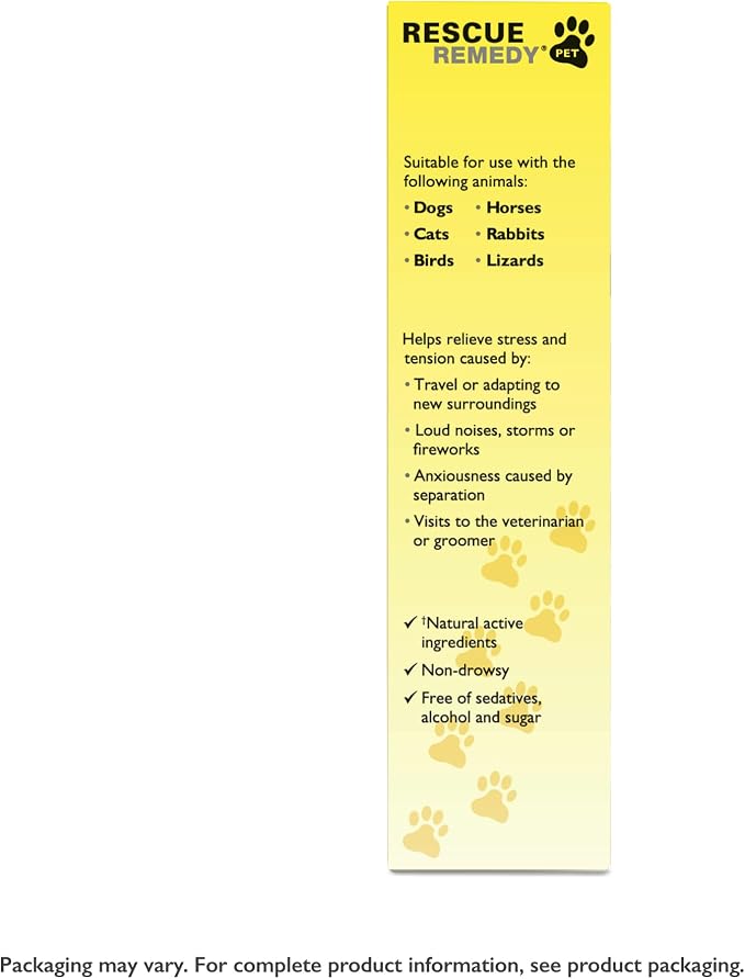 Bach Rescue Remedy Pet Dropper - 20mL, Pack of 2 - Stress & Tension Support for Dogs & Cats Natural Flower Essences - Sedative-Free, Homeopathic Liquid Formula - for All Breeds, Ages & Weights