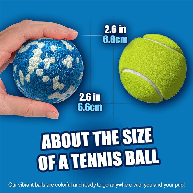 Mankoda Dog Balls, Indestructible Floating Tennis Balls, 2.5in, 1-Pack