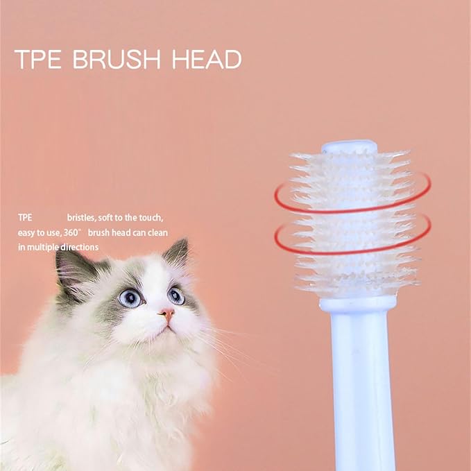 Small Pet Toothbrush for Dogs & Cats, Soft Bristle Training Toothbrush for Gentle Teeth Care Kit