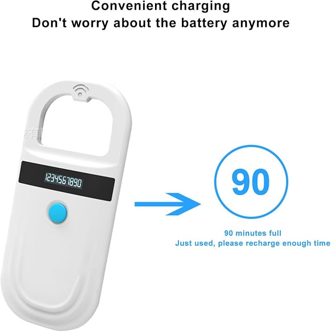 Dog Cat Microchip Reader, 134.2kHz 128 Groups of Data Storage Animal Chip Registration RFID Microchips Scanner,5V USB2.0 Pet Chip Scanner