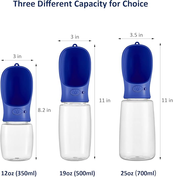 WePet Portable Dog Water Bottle with Food Container, 19oz+6oz
