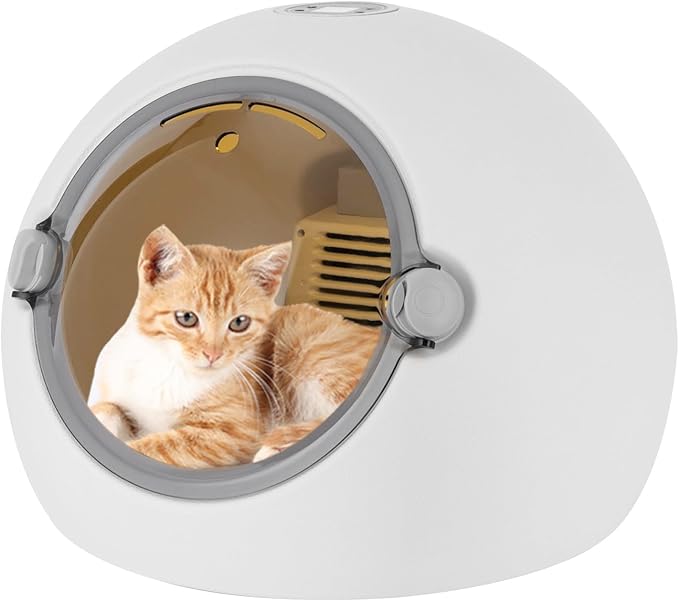 Automatic Pet Hair Dryer Box for Cats and Small Dogs,Ultra Quiet Cat Drying Room Small Dog Hair Dryer Pet Drying Cabinet with Smart Temperature Control and 360 Drying