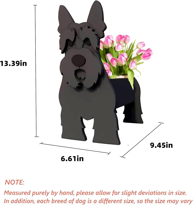 Scottish Terrier Dog Planter Pots, Animal Shaped Flower Pot