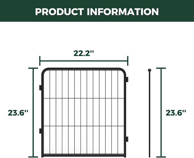 FXW AuraSpace Pro Acrylic & Wire Mesh Indoor Dog Playpen, 24" Height 2 Metal Panels Metal Dog Pen for Puppies & Small Dogs, Black│Patented