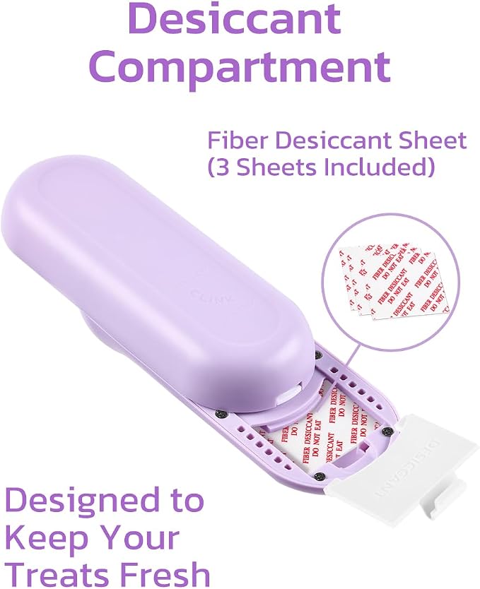 Clink Design Dog Training Clicker with Treat Storage, Purple