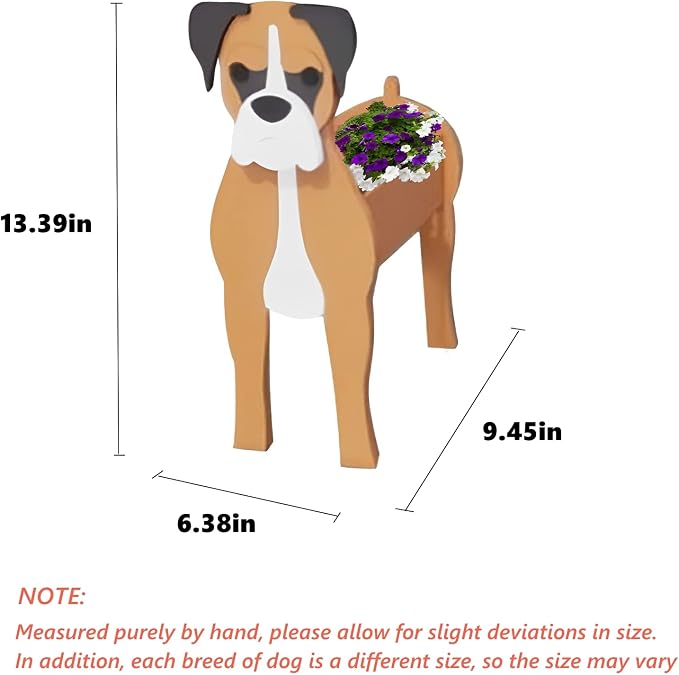 Boxer Dog Planter Pots, Animal Shaped Flower Pot
