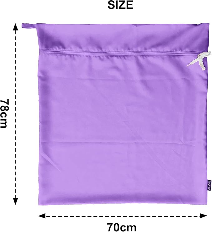Pet Washing Bag Dog Cat Horse Hair Laundry Bag for Rug Sheet Boots Pets Laundry Helper by Harrison Howard Light Purple