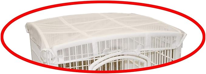 IRIS USA Dog Playpen Mesh Top, 46" x 46" Top Cover for IRIS USA 4-Panel Pet Playpen with Metal Lock (CI-604), Washable, Durable, Nylon Mesh Material, Playpen Not Included, White