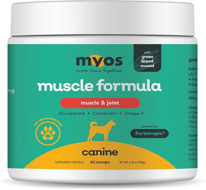 MYOS Muscle & Joint Dog Supplement - Dog Hip and Joint Supplement - 198g