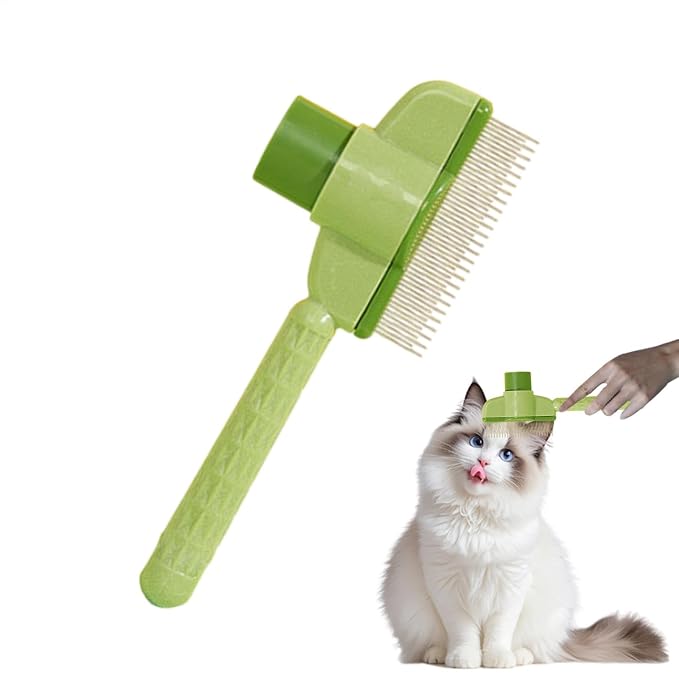 Pet Flea Comb for Cats & Dogs, Stainless Steel, Black