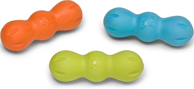 WEST PAW Zogoflex Rumpus Dog Chew Toy – Floatable Toy for Dogs, Aggressive Chewers – Puppy Chewing Toys for Catch, Fetch – Recyclable, Dishwasher-Safe, Medium 6.25", Granny Smith